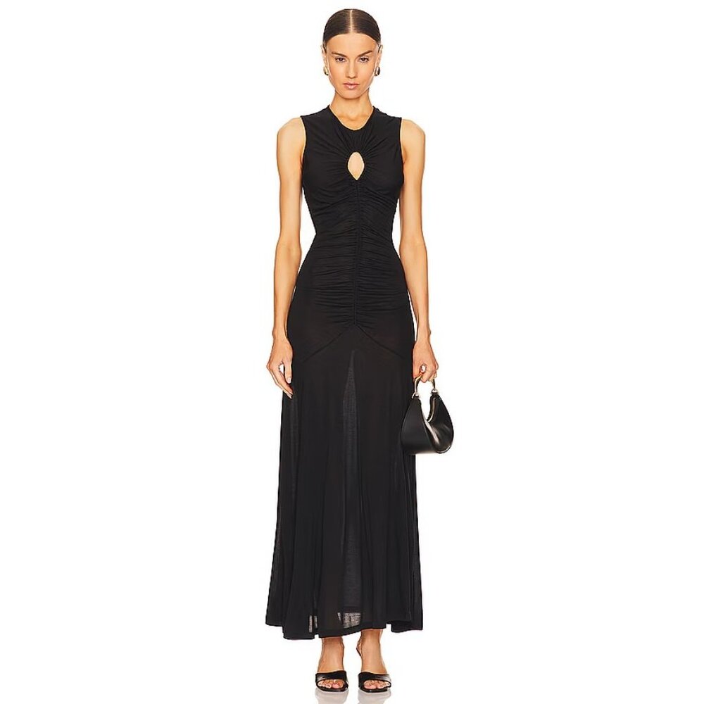 Ulla Johnson Isabel Dress in Noir Black